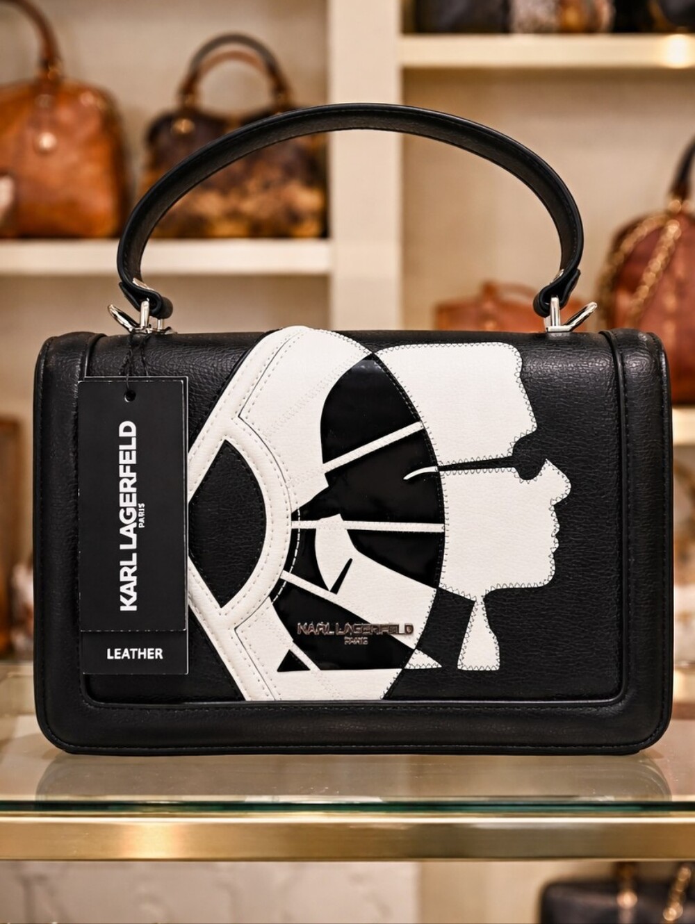 Karl Lagerfeld Simone Leather Crossbody Satchel - NWT